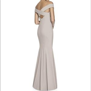 Dessy 3012 taupe dress